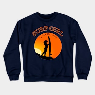 Surf girl t-shirt Crewneck Sweatshirt